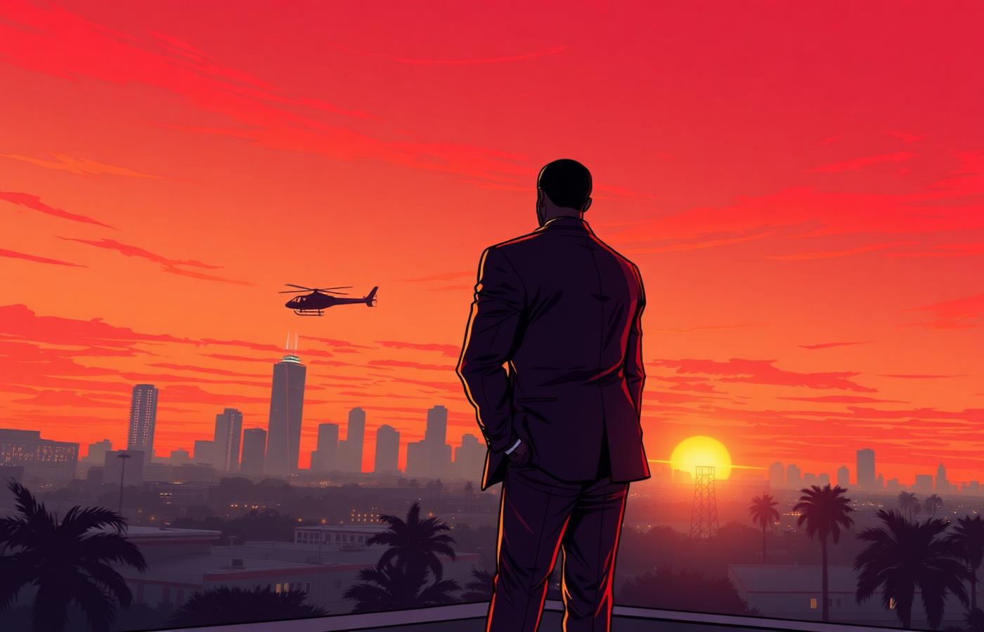 Andrew overlooking Houston